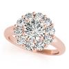 2.09 ctw Certified VS/SI Diamond Halo Ring 18k Rose Gold - REF-327R5K