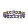 Image 1 : 32.77 ctw Tanzanite & Diamond Bracelet 14K Yellow Gold - REF-366X3A