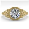 Image 1 : 1.50 ctw VS/SI Diamond Engagment Ring Art Deco 18k Yellow Gold - REF-547G8W