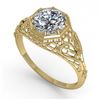 Image 2 : 1.50 ctw VS/SI Diamond Engagment Ring Art Deco 18k Yellow Gold - REF-547G8W