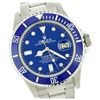 Image 1 : Rolex Men's Submariner, QuickSet, Diam Dial w/ Rotatable Blue Insert Bezel - REF-749N5A