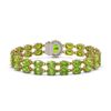 Image 3 : 26.52 ctw Peridot & Diamond Bracelet 14K Yellow Gold - REF-244Y8X