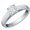 Image 1 : 1.0 ctw Certified VS/SI Diamond Solitaire Ring 14k White Gold - REF-236X5A