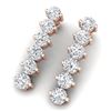 Image 1 : 6 ctw Certified SI/I Diamond Earrings 18K Rose Gold - REF-675M2G