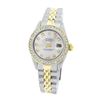 Image 2 : Rolex Men's Two Tone 14K Gold/SS, QuickSet, Diamond Dial & Diamond Bezel - REF-557T2K
