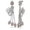 Image 2 : 18.13 ctw Morganite & Diamond Earrings 18K White Gold - REF-890Y9X