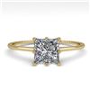Image 1 : 1.0 ctw VS/SI Princess Diamond Engagment Ring 18k Yellow Gold - REF-287A4N