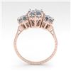 Image 3 : 2 ctw Past Present Future VS/SI Princess Diamond Ring 18k Rose Gold - REF-414R2K