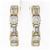 Image 2 : 4.86 ctw Emerald Cut Diamond Designer Earrings 18K Yellow Gold - REF-654K2Y