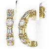 Image 3 : 4.86 ctw Emerald Cut Diamond Designer Earrings 18K Yellow Gold - REF-654K2Y