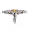 Image 2 : 4.57 ctw Canary Citrine & Diamond Ring 18K White Gold - REF-263Y6X