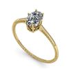 Image 2 : 1.0 ctw VS/SI Oval Cut Diamond Engagment Ring 18k Yellow Gold - REF-287W4H