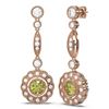 Image 2 : 2.19 ctw Fancy Yellow Diamond Earrings 18K Rose Gold - REF-267W6H