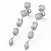 Image 1 : 2.8 ctw Mix cut Diamonds Designer Earrings 18K White Gold - REF-340F9M