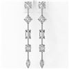 Image 2 : 2.8 ctw Mix cut Diamonds Designer Earrings 18K White Gold - REF-340F9M
