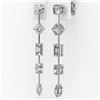 Image 3 : 2.8 ctw Mix cut Diamonds Designer Earrings 18K White Gold - REF-340F9M