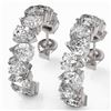 Image 1 : 7.7 ctw Pear Cut Diamond Designer Earrings 18K White Gold - REF-825H5R