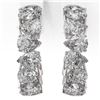 Image 2 : 7.7 ctw Pear Cut Diamond Designer Earrings 18K White Gold - REF-825H5R