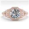Image 1 : 1.50 ctw VS/SI Diamond Engagment Ring Art Deco 18k Rose Gold - REF-547H8R