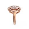 Image 2 : 4.29 ctw Morganite & Diamond Ring 18K Rose Gold - REF-236K4Y
