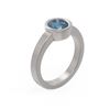 Image 1 : 1 ctw Intense Blue Diamond Ring 18K White Gold - REF-203N6F