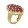 Image 1 : 7.19 ctw Ruby & Diamond Ring 18K Yellow Gold - REF-229Y3X