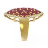 Image 2 : 7.19 ctw Ruby & Diamond Ring 18K Yellow Gold - REF-229Y3X