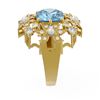 Image 2 : 4.96 ctw Aquamarine & Diamond Ring 18K Yellow Gold - REF-254Y5X