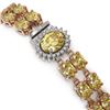 Image 2 : 24.02 ctw Citrine & Diamond Bracelet 14K Rose Gold - REF-218H2R