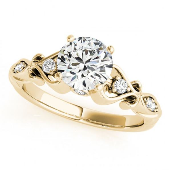 0.9 ctw Certified VS/SI Diamond Antique Ring 18k Yellow Gold - REF-146F5M