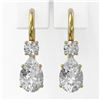 Image 2 : 1.25 ctw Pear Cut Diamond Designer Earrings 18K Yellow Gold - REF-170W2H