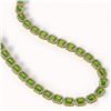 Image 2 : 57.3 ctw Peridot & Diamond Micro Pave Halo Necklace 10k Yellow Gold - REF-819Y6X