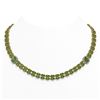 Image 1 : 37.23 ctw Tourmaline & Diamond Necklace 14K Yellow Gold - REF-527H3R