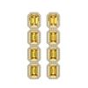 Image 1 : 11.18 ctw Fancy Citrine & Diamond Micro Pave Halo Earrings 10k Yellow Gold - REF-147F5M