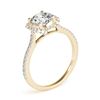 Image 3 : 1.33 ctw Certified VS/SI Diamond Halo Ring 18k Yellow Gold - REF-278H6R
