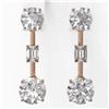 Image 2 : 3.5 ctw Diamond Designer Earrings 18K Rose Gold - REF-752H6R