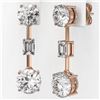 Image 3 : 3.5 ctw Diamond Designer Earrings 18K Rose Gold - REF-752H6R