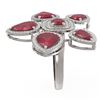 Image 2 : 15.43 ctw Ruby Diamond Ring 18K White Gold - REF-436F4M