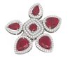 Image 3 : 15.43 ctw Ruby Diamond Ring 18K White Gold - REF-436F4M
