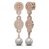 Image 2 : 2.83 ctw Diamond & Pearl Earrings 18K Rose Gold - REF-342A4N