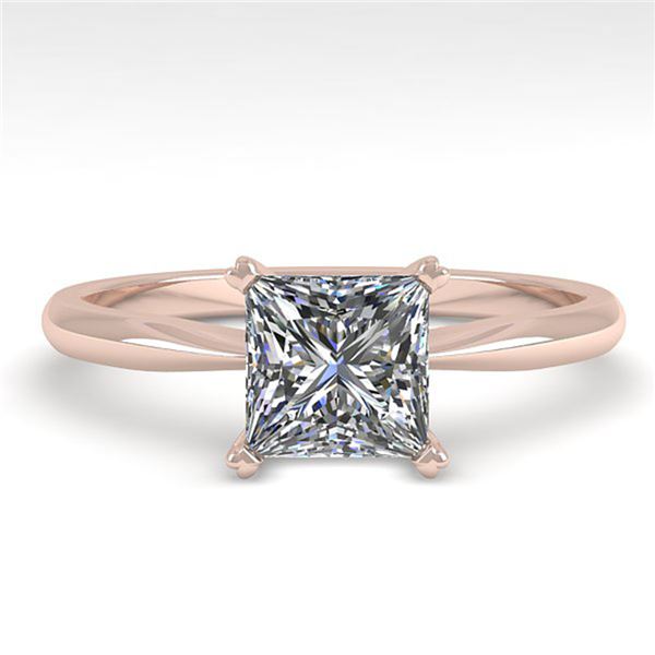 1.03 ctw Princess Cut VS/SI Diamond Engagment Ring 14k Rose Gold - REF-243K2Y