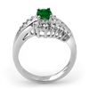Image 2 : 1.45 ctw Emerald & Diamond Ring 18k White Gold - REF-84M2G