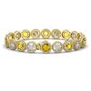 Image 2 : 15.47 ctw Canary & Diamond Micro Pave Bracelet 18K Yellow Gold - REF-1646M3G