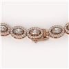 Image 3 : 21.69 ctw Oval Cut Diamond Micro Pave Necklace 18K Rose Gold - REF-1822N5F