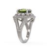 Image 3 : 7.07 ctw Certified Tourmaline & Diamond Victorian Ring 14K White Gold - REF-181K5Y