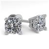 Image 2 : 1.02 ctw Cushion VS/SI Diamond Stud Designer Earrings 14k White Gold - REF-121R5K