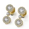 Image 1 : 1.84 ctw Diamond Designer Earrings 18K Yellow Gold - REF-164N8F