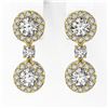 Image 2 : 1.84 ctw Diamond Designer Earrings 18K Yellow Gold - REF-164N8F
