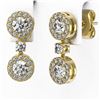 Image 3 : 1.84 ctw Diamond Designer Earrings 18K Yellow Gold - REF-164N8F