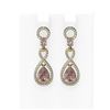 Image 1 : 8.36 ctw Morganite & Diamond Earrings 18K Yellow Gold - REF-427H3R
